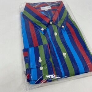 Maus & Hoffman Button Down Mens XXL Wilson Stripe Sport Long Sleeve Colorful